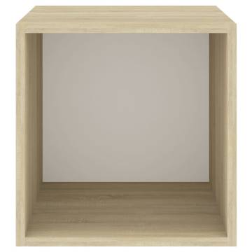 Wall Cabinets 4 pcs - White & Sonoma Oak | Hipomarket UK