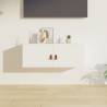 Wall Cabinet White 80x30x30 cm - Solid Pine Wood Storage