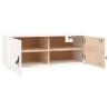 Wall Cabinet White 80x30x30 cm - Solid Pine Wood Storage