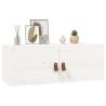 Wall Cabinet White 80x30x30 cm - Solid Pine Wood Storage