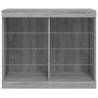 Modern Sideboard with LED Lights - Grey Sonoma 81x37x67 cm