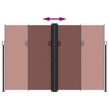 Retractable Side Awning Brown 220x600 cm - Privacy & Protection