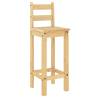 Rustic Bar Chairs - 2 pcs Solid Pine Wood | HipoMarket UK