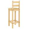 Rustic Bar Chairs - 2 pcs Solid Pine Wood | HipoMarket UK