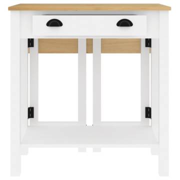 3 Piece Bar Set - White Solid Wood Pine for Stylish Seating