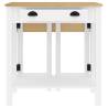 3 Piece Bar Set - White Solid Wood Pine for Stylish Seating