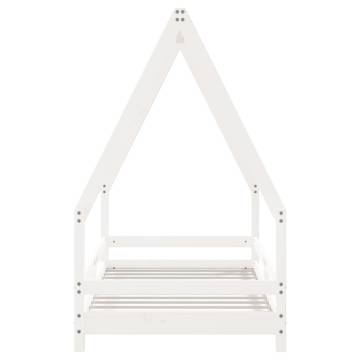 Kids Bed Frame White 80x160 cm - Solid Wood Pine for Sale