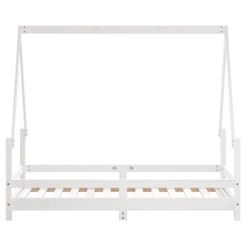 Kids Bed Frame White 80x160 cm - Solid Wood Pine for Sale