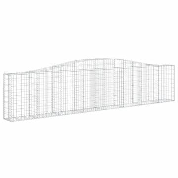 Arched Gabion Baskets 15 pcs - Durable Garden Barriers