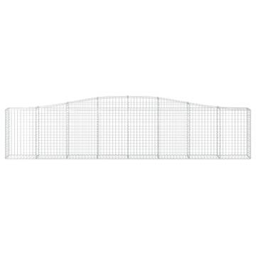 Arched Gabion Baskets 15 pcs - Durable Garden Barriers