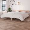 Bed Frame Solid Wood Pine 200x200 cm Colour natural Size 200 x 200 cm 