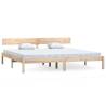 Solid Wood Pine Bed Frame 200x200 cm - Modern & Sturdy