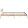 Solid Wood Pine Bed Frame 200x200 cm - Modern & Sturdy