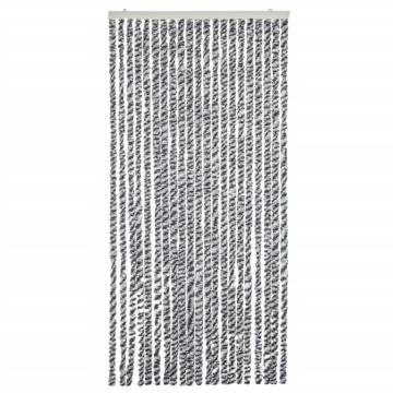 Fly Curtain Grey & Black 100x230 cm - Chenille Insect Blocker