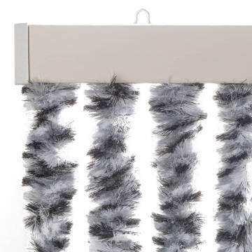 Fly Curtain Grey & Black 100x230 cm - Chenille Insect Blocker