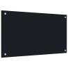 Kitchen Backsplash Black 70x40 cm Tempered Glass Colour black Size 70 x 40 cm Quantity in Package 1 