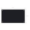 Tempered Glass Kitchen Backsplash 70x40 cm - Black