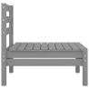 9 Piece Garden Lounge Set - Grey Solid Pinewood