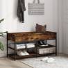 Shoe Bench Smoked Oak - Organize Your Space Stylishly