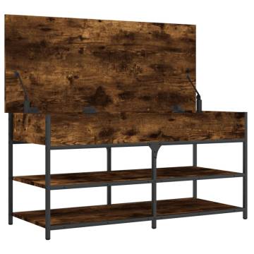 Shoe Bench Smoked Oak - Organize Your Space Stylishly