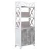 Bathroom Cabinet White & Grey 46x24x116 cm - Stylish Storage