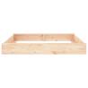 Square Solid Wood Pine Sandbox with Seats for Kids