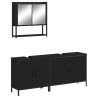 3 Piece Black Bathroom Furniture Set - Stylish & Space-Saving