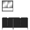 3 Piece Black Bathroom Furniture Set - Stylish & Space-Saving