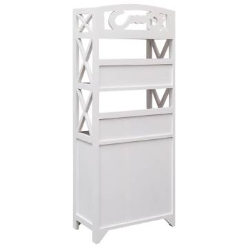 Bathroom Cabinet White & Grey 46x24x116 cm - Stylish Storage