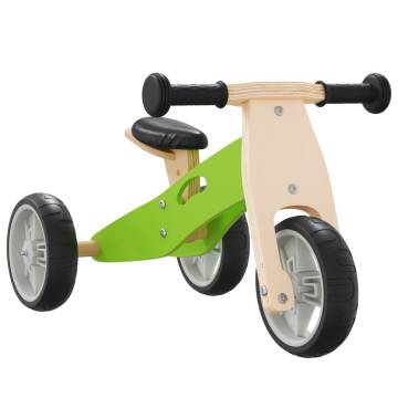 2-in-1 Green Balance Bike for Children | Hipomarket