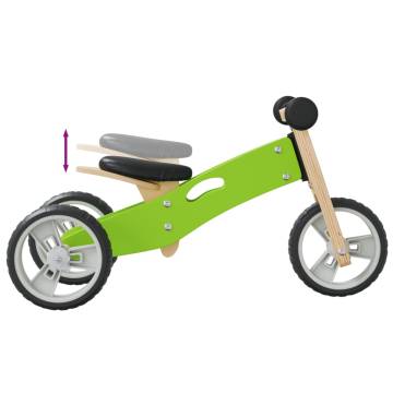 2-in-1 Green Balance Bike for Children | Hipomarket