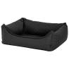 Madison Dog Bed Skai Check 100x80x25 cm Grey Size 100 x 80 x 25 cm 