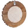 Teak Round Wall Mirror - 40 cm Rustic Style Décor