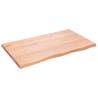 Wall Shelf Light Brown Solid Oak - Rustic Design 100x60cm