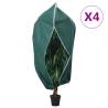 Plant Fleece Covers with Zip 4 pcs 70 g/m² 3.14x2.5 m Colour green Size 3.14 x 2.5 m Quantity in Package 4 