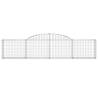 Arched Gabion Baskets - 13 pcs Galvanised Iron | Hipomarket