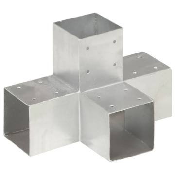 Post Connector X Shape Galvanised Metal 91x91 mm | HiPo Market