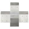 Post Connector X Shape Galvanised Metal 91x91 mm | HiPo Market