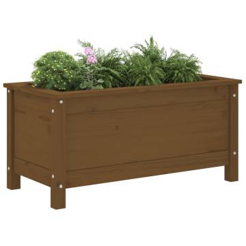 Honey Brown Solid Wood Garden Planter | 82.5x40x39 cm