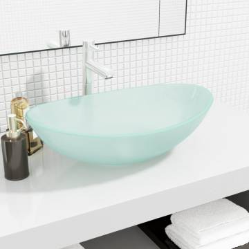 Frosted Tempered Glass Basin 54.5x35x15.5 cm - Stylish & Durable