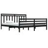 Black Solid Wood Bed Frame 200x200 cm | Hipomarket