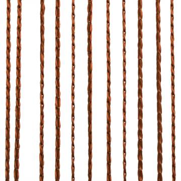 String Curtains 2 pcs 100x250 cm Brown | Hipomarket UK