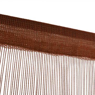 String Curtains 2 pcs 100x250 cm Brown | Hipomarket UK