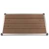 Outdoor Shower Tray WPC Stainless Steel 110x62 cm Brown Colour brown Size 110 x 62 cm 