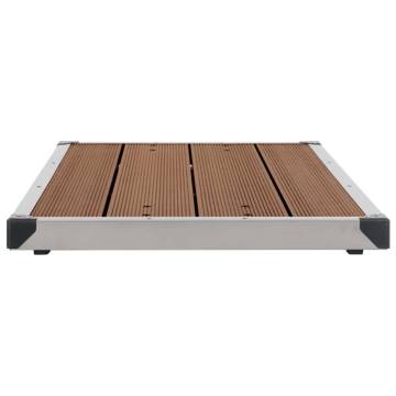 Outdoor Shower Tray WPC Stainless Steel 110x62 cm Brown