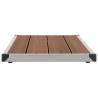 Outdoor Shower Tray WPC Stainless Steel 110x62 cm Brown