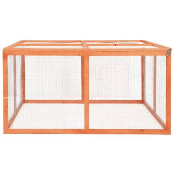 Rabbit Hutch 124x120x60 cm - Durable Firwood Structure