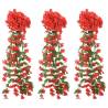 Artificial Flower Garlands - 3pcs Red 85cm | HipoMarket