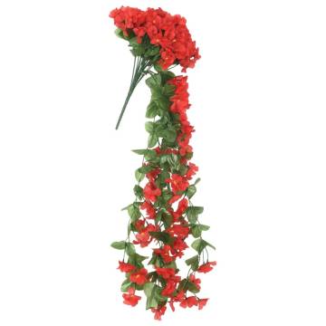 Artificial Flower Garlands - 3pcs Red 85cm | HipoMarket