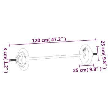 30 kg Cast Iron Barbell Set - Versatile & Durable Workout